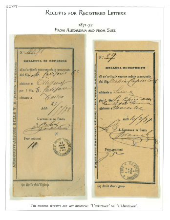 Stamp of Egypt » Collections 1869-1943, small collection of postal documents