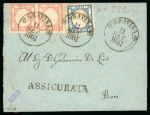 Stamp of Italian States » Naples 1861, nice registered cover from Gravina (Puglia)