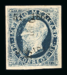 Stamp of Mexico 1866-1867, districts Guanajuato, Ixtlahualca, Jalapa