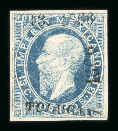 Stamp of Mexico 1866-1867, districts San Luis Potosi, Tepeji del Rio, etc.