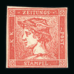 Stamp of Austria » Newspaper Stamps 1851 MERKUR die drei Raritäten von 1851/1856 ungebraucht