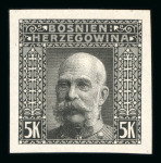 Stamp of Bosnia and Herzegovina » Austrian Post Offices Bosnia Bosnien-Herzegowina 1906, Landschaftsbilder schwarz Bogenproben