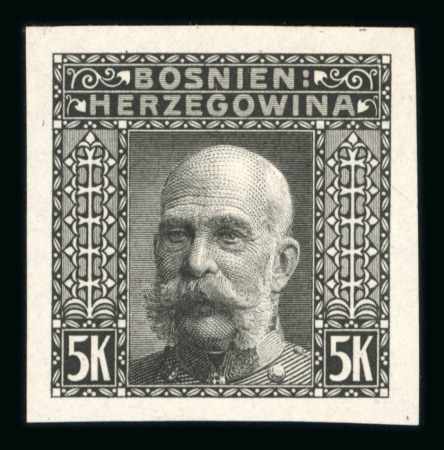 Stamp of Bosnia and Herzegovina » Austrian Post Offices Bosnia Bosnien-Herzegowina 1906, Landschaftsbilder schwarz Bogenproben