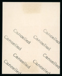Stamp of Egypt » 1922-1936 King Fouad I Definitives » Issued Stamps 1927-37 Second Portrait Issue: 5m dark red-brown type II with Royal "CANCELLED" on reverse in top right corner marginal block of four
