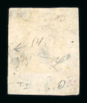Stamp of Switzerland / Schweiz » Kantonalmarken » Zürich 1846, Zürich 6, Type 1, mit sehr seltener Abart « ohne Hintergrundlinien »
