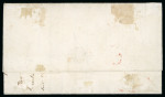 Stamp of Switzerland / Schweiz » "Waadt", "Neuenburg", "Winterthur" 1850, Waadt 4 mit Abart « Rotes Kreuz nach unten verschoben » auf Brief