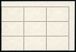 Stamp of Switzerland / Schweiz » Flugpost » Flugmarken 1938, Flugpost 75 auf 50 Rp. mit Aufdruck Pro Aero, im 9er Block