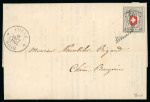 Stamp of Switzerland / Schweiz » "Waadt", "Neuenburg", "Winterthur" 1851, Neuenburg, farbintensiv, allseits breitrandig, auf Ortsdrucksache