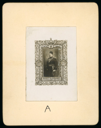 Five essays by Harrison & Sons depicting a three-quarter length photograph of the King in military regalia
