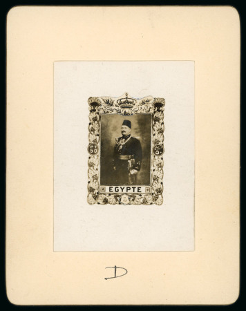 Five essays by Harrison & Sons depicting a three-quarter length photograph of the King in military regalia