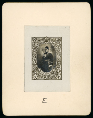 Five essays by Harrison & Sons depicting a three-quarter length photograph of the King in military regalia