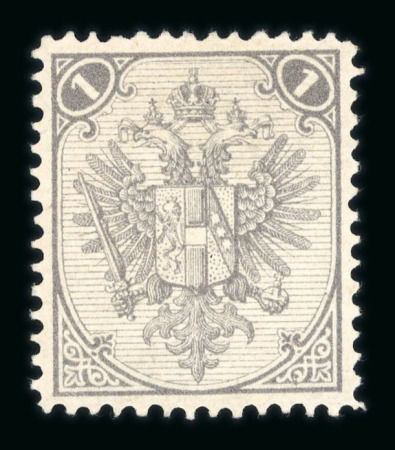Stamp of Bosnia and Herzegovina Bosnia Bosnien-Herzegowina 1879-90 1Kr nicht verausgabte lilagrau