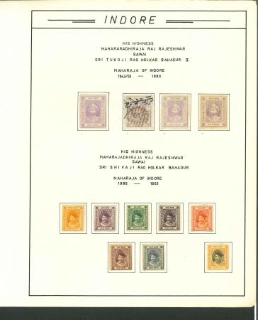 Stamp of Indian States » Indore 1886-1927 Indore state stamps representative issues