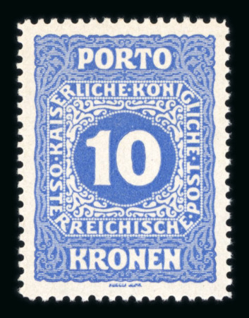 Stamp of Austria » Postage Dues Austria Österreich Nachporto 1916 Neue Ziffern 1K-10K in Lz. 12 1/2