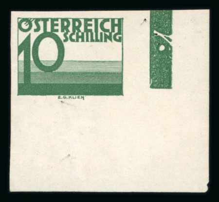Stamp of Austria » Postage Dues Austria Österreich Nachporto 1925 ungezähnte Eckrandstke