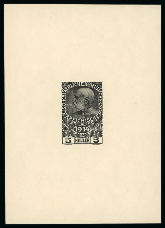 Stamp of Austria » 1890-1918 Issues  Austria Österreich 1914 Schwarzdruck Einzelproben. RR!