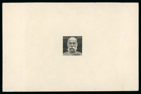 Stamp of Austria » 1890-1918 Issues  Austria Österreich 1910 SCHWARZDRUCK EINZELPROBENSERIE VON KPL. 22 STÜCK