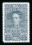 Stamp of Austria » 1890-1918 Issues  Austria Österreich 1910 FARB-PROBENSERIE VON KPL. 17 STÜCK