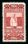 Stamp of Austria » 1890-1918 Issues  Austria Österreich 1910 FARB-PROBENSERIE VON KPL. 17 STÜCK