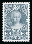 Stamp of Austria » 1890-1918 Issues  Austria Österreich 1910 FARB-PROBENSERIE VON KPL. 17 STÜCK