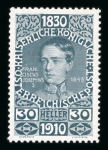 Stamp of Austria » 1890-1918 Issues  Austria Österreich 1910 FARB-PROBENSERIE VON KPL. 17 STÜCK