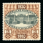 Stamp of Austria » 1890-1918 Issues  Austria Österreich 1910 FARB-PROBENSERIE VON KPL. 17 STÜCK