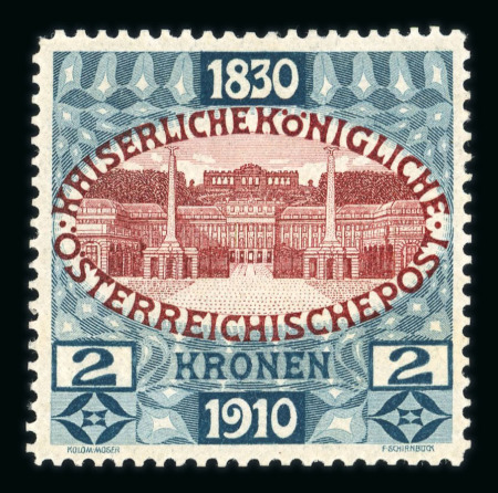 Stamp of Austria » 1890-1918 Issues  Austria Österreich 1910 2K Farbprobe postfr.