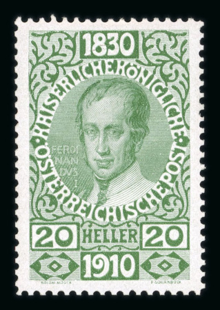 Stamp of Austria » 1890-1918 Issues  Austria Österreich 1910 20H Farbprobe postfr.