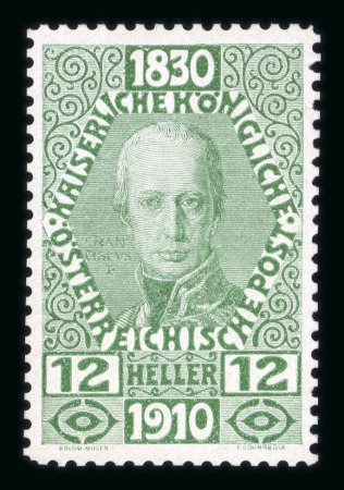 Stamp of Austria » 1890-1918 Issues  Austria Österreich 1910 12H Farbprobe postfr.