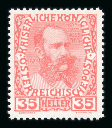 Stamp of Austria » 1890-1918 Issues  Austria Österreich 1908 Farbenspiel 49 Werte Farbproben in LZ postfr.
