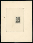 Stamp of Austria » 1890-1918 Issues  Austria Österreich 1890 1G UND 2G, JE ALS EINZELABZUG UNGEZ. IN SCHWARZ AUF KARTONPAPIER