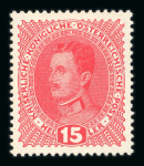 Stamp of Austria » 1890-1918 Issues  Austria Österreich 1917-18 Kaiser Karl 15H Essays und 20H Farbprobe