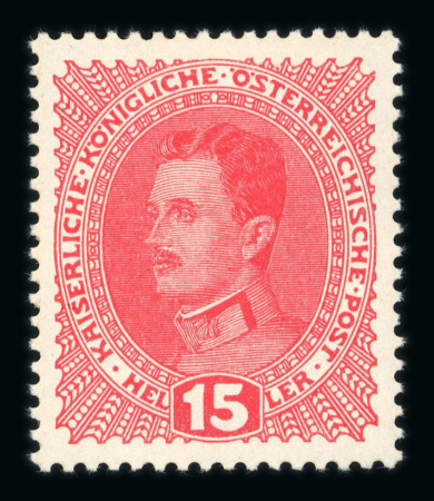 Stamp of Austria » 1890-1918 Issues  Austria Österreich 1917-18 Kaiser Karl 15H Essays und 20H Farbprobe