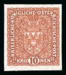 Stamp of Austria » 1890-1918 Issues  Austria Österreich 1918 Flugpost 7K ohne Aufdr.ungez. *