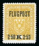 Stamp of Austria » 1890-1918 Issues  Austria Österreich 1918 FLUGPOST 2K50 gezähnt 11 1/2 **