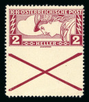 Stamp of Austria » 1890-1918 Issues  Austria Österreich 1917 Eilmarke 2H gez. 12 1/2 mit Andreaskreuz u. UNGEZ. Mitte
