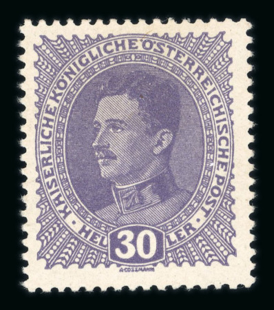 Stamp of Austria » 1890-1918 Issues  Austria Österreich 1916-18 Freimarken, 4 x  Kartonpapier