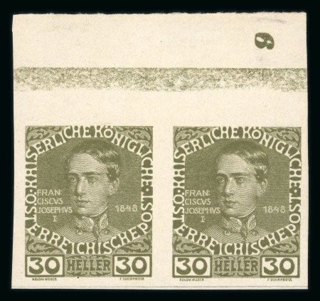 Stamp of Austria » 1890-1918 Issues  Austria Österreich 1913 kpl. Satz UNGEZÄHNT +