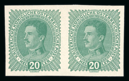 Stamp of Austria » 1890-1918 Issues  Austria Österreich 1917-18 Kaiser Karl kpl. UNGEZÄHNTE Paare m. beiden 20H