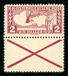Stamp of Austria » 1890-1918 Issues  Austria Österreich 1917 Eilmarken 12 1/2 : 11 1/2 m. Andreaskreuz *