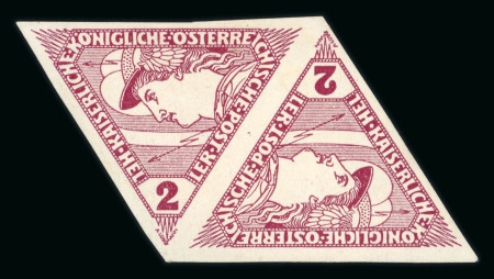 Stamp of Austria » 1890-1918 Issues  Austria Österreich 1916 dreieckige Eilmarken Paare ungez., **