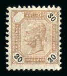 Stamp of Austria » 1890-1918 Issues  Austria Österreich 1890-91 Lot kaiserkopf ohne Wertziffern etc.