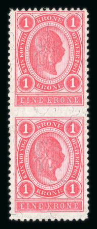 Stamp of Austria » 1890-1918 Issues  Austria Österreich 1899 Freimarken 1K k'rosa senkr.Paar ungez.Mitte