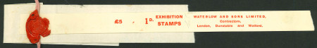 Stamp of Great Britain » King George V » 1924-36 Issues Wembley Exhibition coil wrapper for the 1d. value,