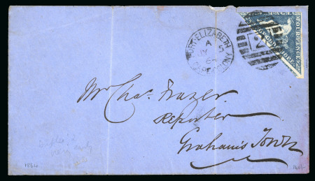 Stamp of South Africa » Cape of Good Hope 1864 Port Elizabeth to Grahamstown Cover franked with