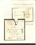 Stamp of Ireland » Pre-Stamp Postal History » Independant Post Office Period - 1784-1831 1826-1839 One penny Post handstamps: Attractive study