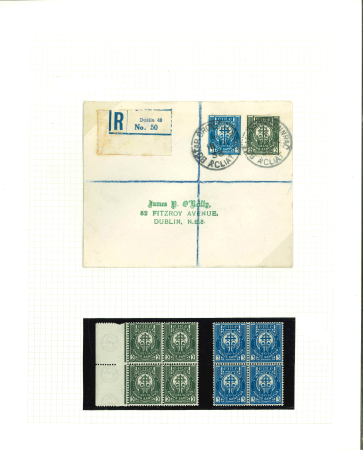 Stamp of Ireland » 1922-49 Dublin Government Printing Works Issues 1933 Holy Year set of two, both tied by September 18th,
