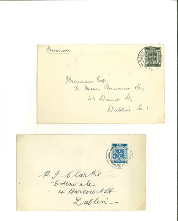 Stamp of Ireland » 1922-49 Dublin Government Printing Works Issues 1932 Eucharistic Congress set of two, both tied by