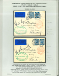 Stamp of Ireland » Airmails 1932 Specialised collection of the Experimental Flight Service by Charles F. Russell neatly mounted and knowledgeable written up on 34 album pages, showing an improvised handwritten Post Office note, signed photograph of