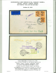 Stamp of Ireland » Airmails 1932 Specialised collection of the Experimental Flight Service by Charles F. Russell neatly mounted and knowledgeable written up on 34 album pages, showing an improvised handwritten Post Office note, signed photograph of